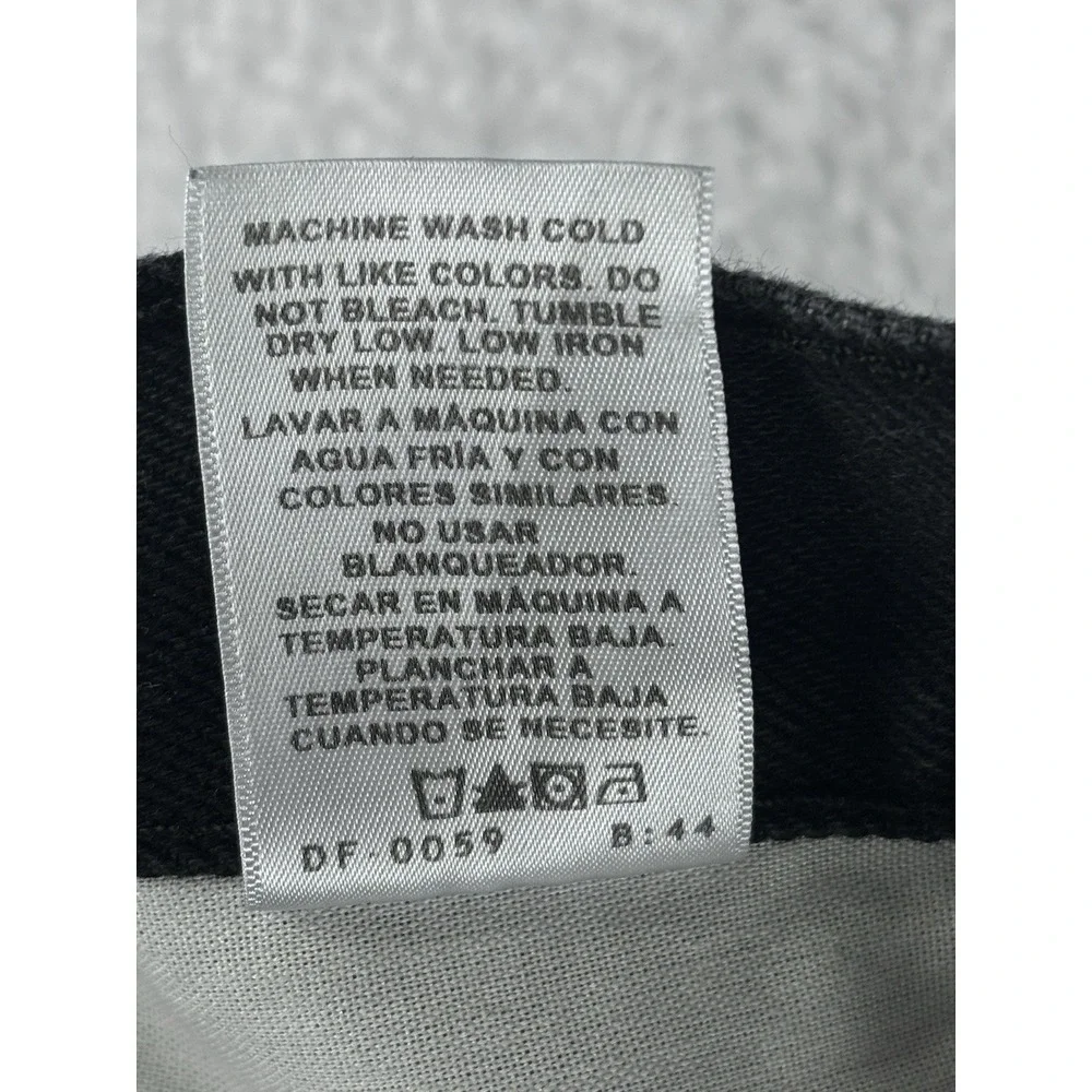 George Jeans Mens Black Straight Leg Mid Rise Jeans Size 36x32‎